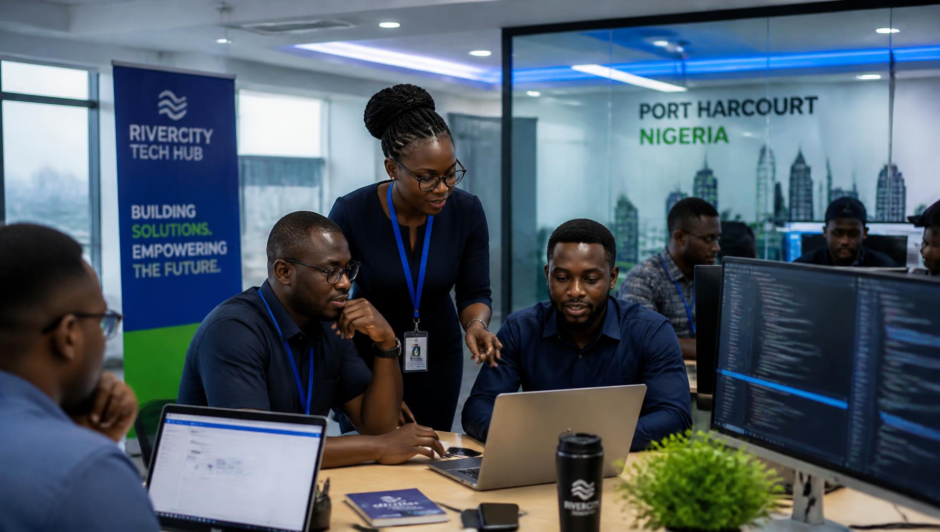 GITNG technology team at work in Port Harcourt